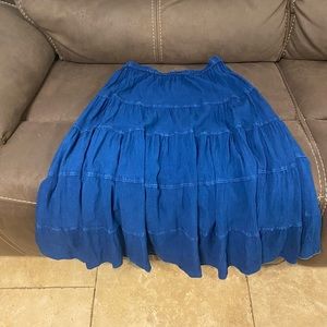 Tiered denim skirt, size S